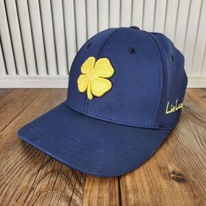 Black Clover Live Lucky Size L/XL Golf Hat Cap Navy Blue Clover Memory Fit Sport